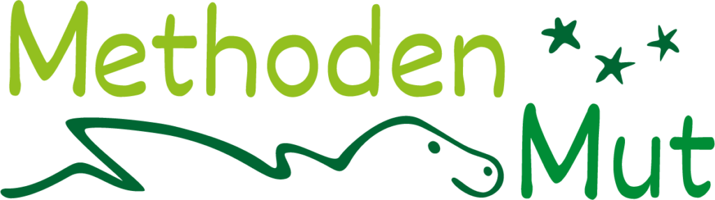 Logo Methodenmut mit einem stilisierten Drachen